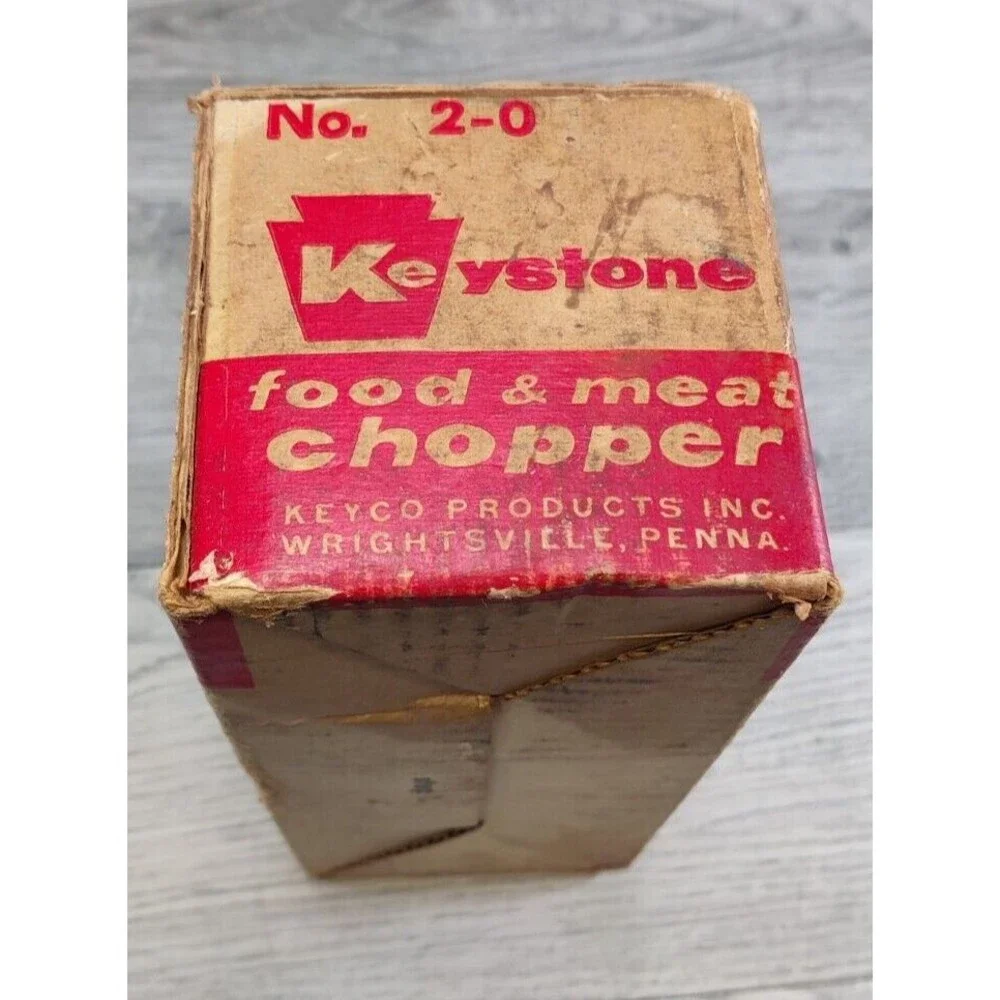Vintage Keystone Food and Meat Chopper, Keyco Products, Inc., No. 1-0 in Box-USA